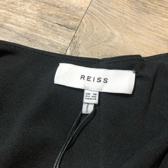 Reiss Carina Spring Floral Dress Navy Sleeveless Sz 14 - Picture 3 of 5